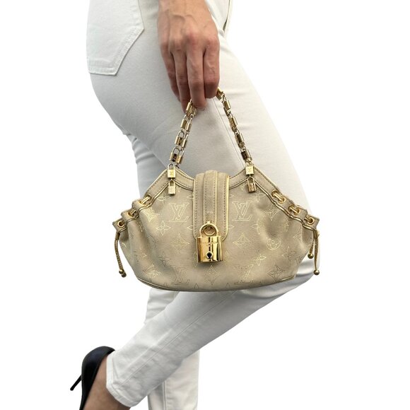 LOUIS VUITTON Vintage LV Monogram Extraordinary Theda Mini Bag Beige [105929] - Picture 4 of 15